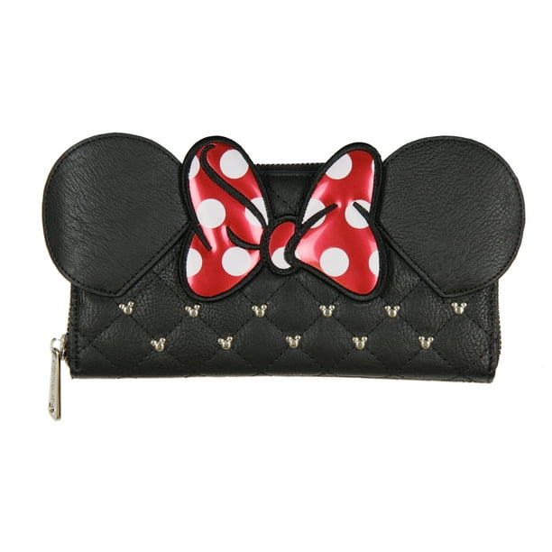 Disney Minnie Mouse Wallet Red Wallet with 3D Ears and Bow Loungefly NEW